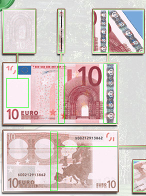 Банкнота 10 евро защитные признаки
